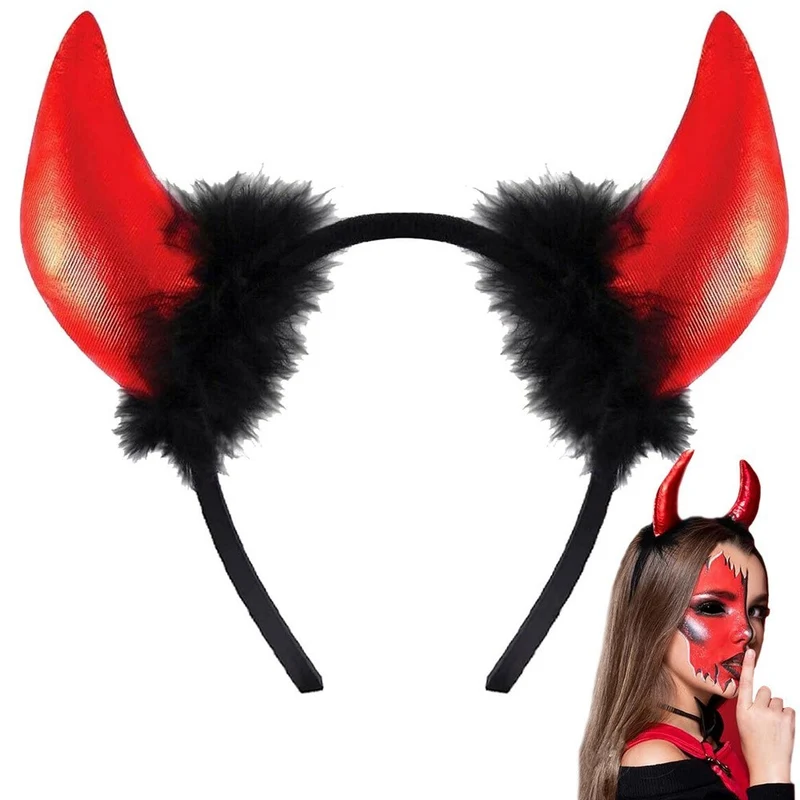 Halloween Teufel Stirnband Hörner Karneval Kostüm Party Zubehör 👹🎃