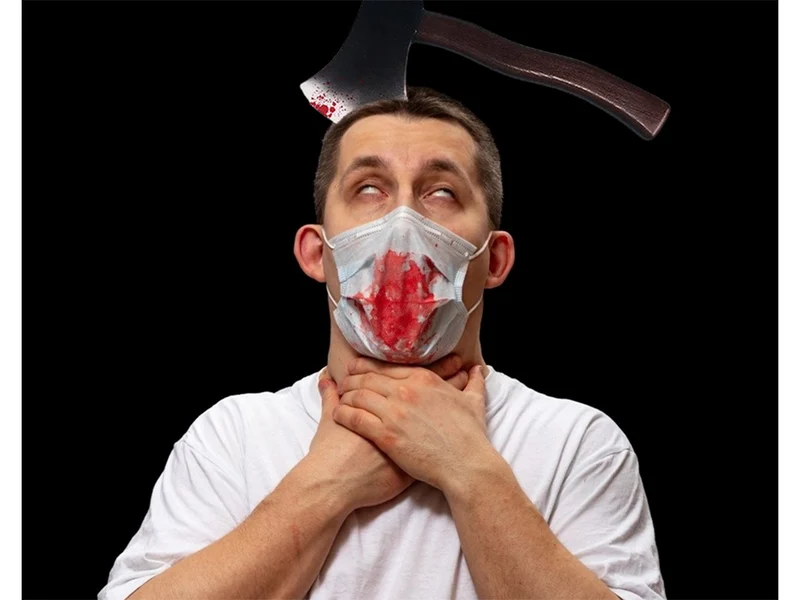 Halloween Axt Stirnband Kostüm Zubehör Blutige Axt Party Verkleidung 🎃🪓