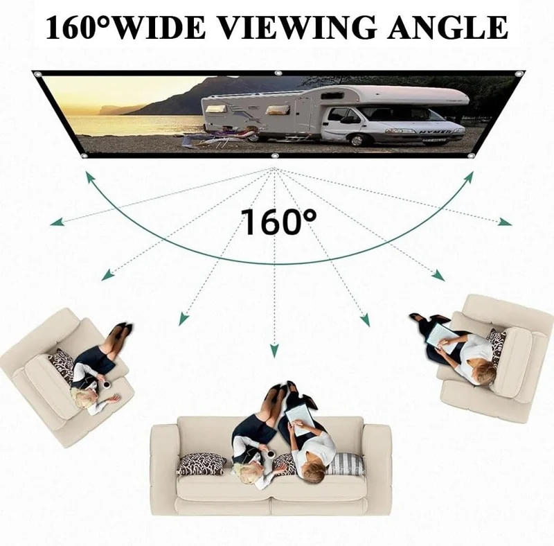 Projektor Leinwand 120 Zoll 16:9 HD Beamer Screen faltbar Heimkino Outdoor