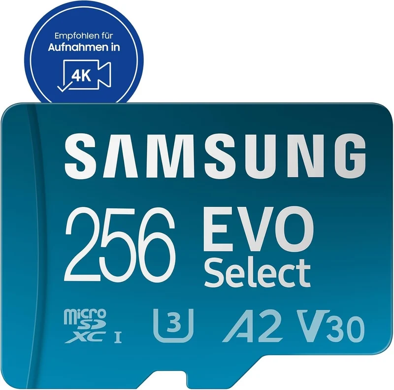 Samsung EVO Select 2024 microSD 256GB + SD-Adapter UHS-I U3 4K UHD