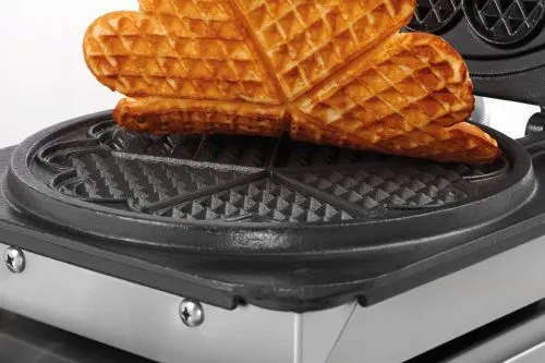 Gaufrier professionnel en fonte pour gaufres Bruxelles ou cœur