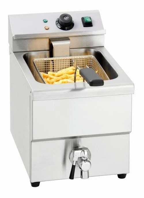 Friteuse électrique professionnelle à poser – Inox, cuve simple ou double 8 L