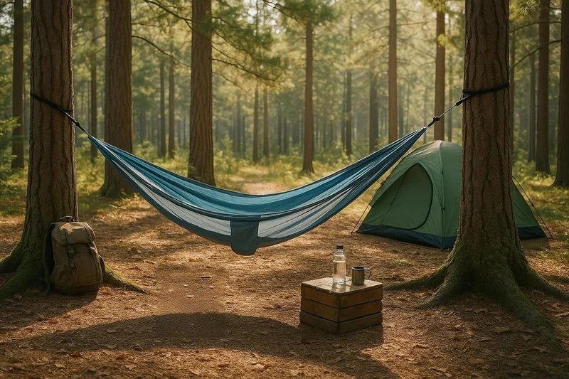 Ultraleichte Hängematte 275x140 cm Reisehängematte Camping Outdoor bis 200 kg inkl Karabiner