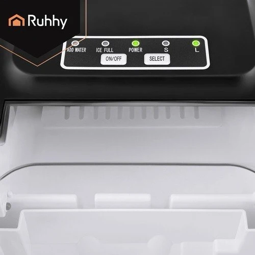 Eiswürfelmaschine 12kg/24h 1,2L Schnell Eiswürfelbereiter Schwarz Ice Maker