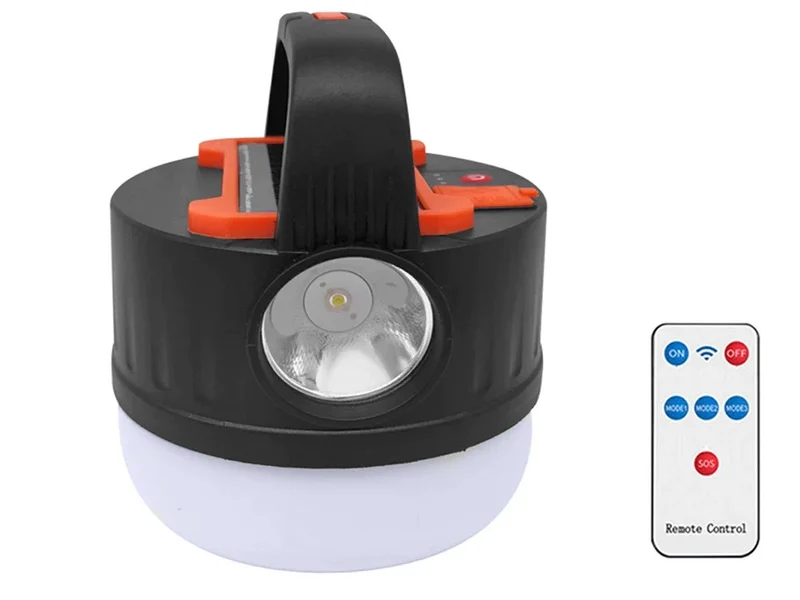 LED Campinglampe Solar USB Wiederaufladbar mit Haken & Fernbedienung 9 Modi