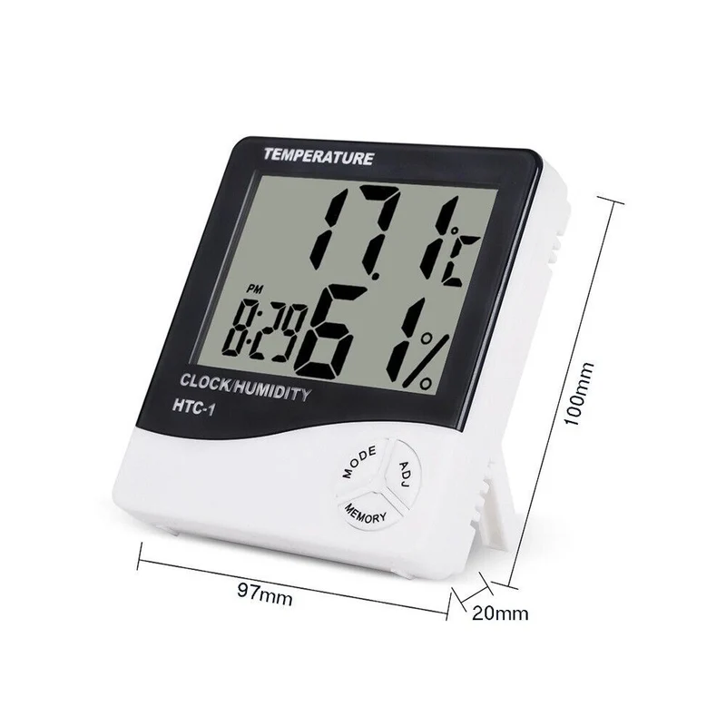 Digitales Thermometer Innen interner Datums Mini LCD Elektronisches 5907451301227