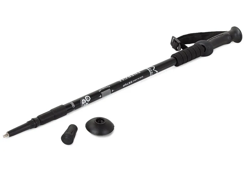 Nordic Walking Stock Teleskop 64-135 cm – Alu Antischock Wanderstock mit Korkgriff