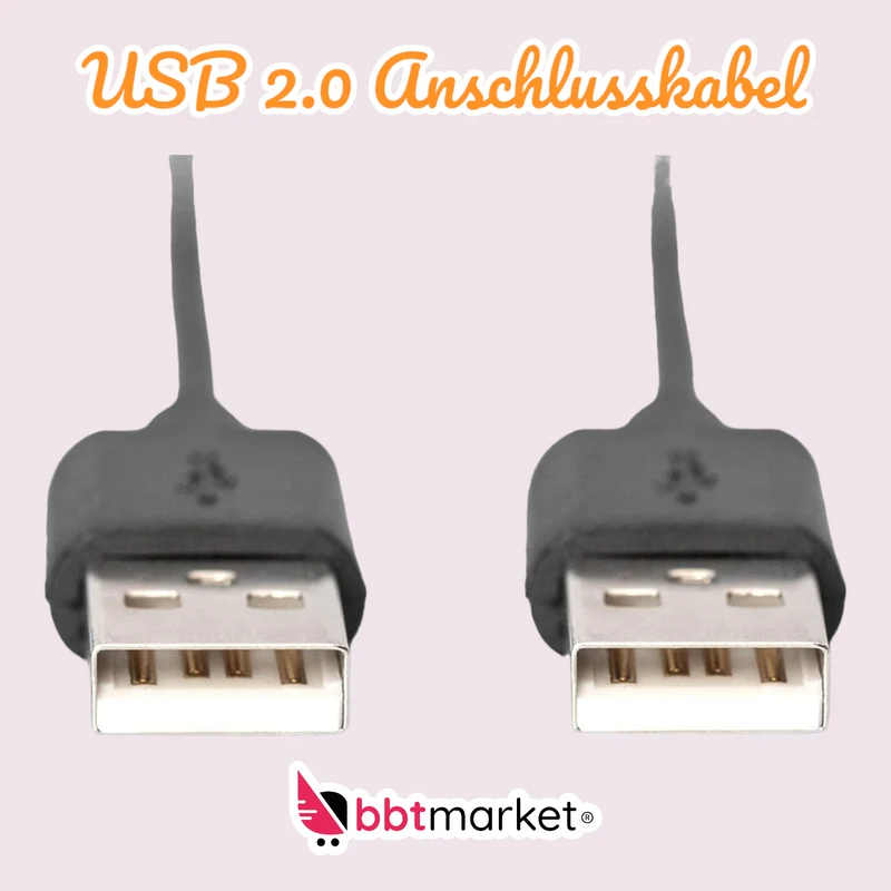 DIGITUS USB 2.0 Kabel 3 m – USB-A auf USB-A Verbindungskabel bis 480 Mbit/s für PC, Notebook & USB-Geräte