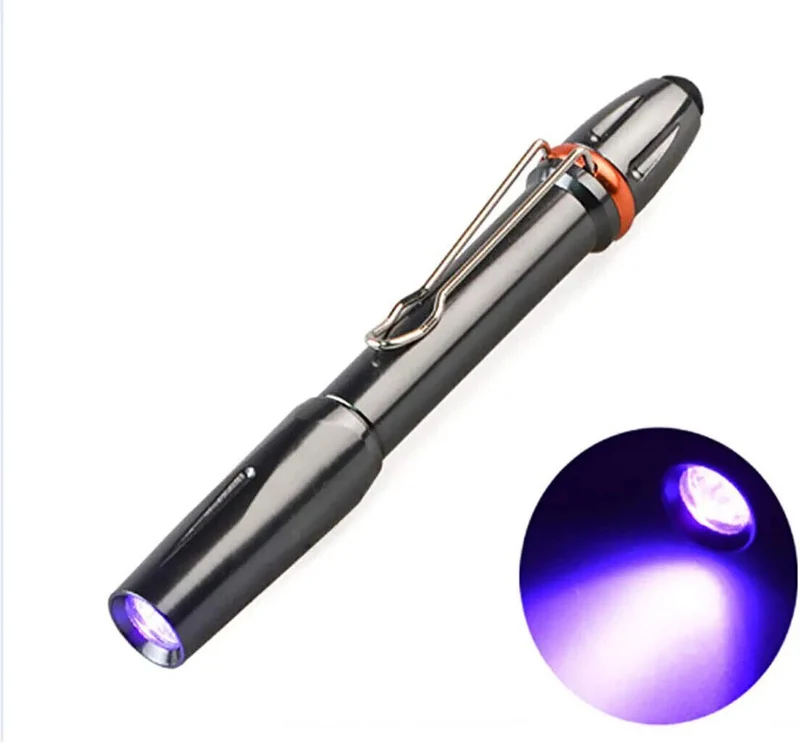 Mini UV Taschenlampe LED Lampe 395nm SchwarzlichtBernstein Schwarzlich Handlampe