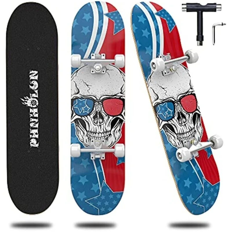 Skateboard Old School Holz Board Kickboard Kinder Holzdeck Board Longboard neu