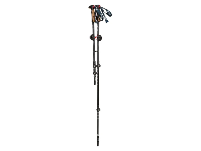 2x Nordic Walking Stöcke Teleskop 64-135 cm – Alu Antischock mit Korkgriff