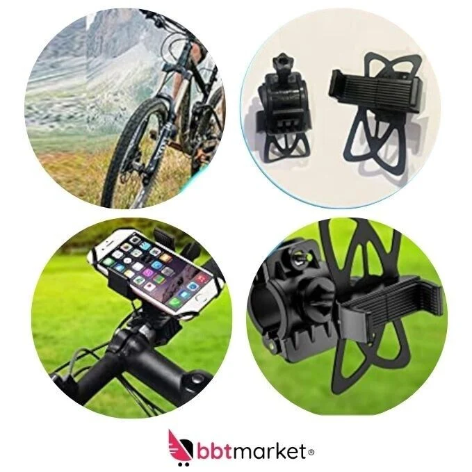 Universal Handyhalterung Fahrrad aus Silikon – 360° Smartphone Lenkerhalter bis 6,5 Zoll für Fahrrad, E-Bike & Scooter