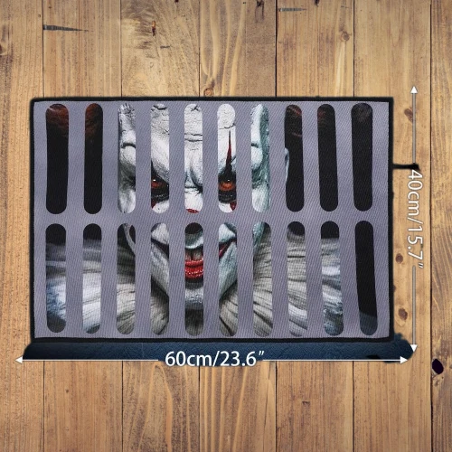 3D Halloween Horror Fußmatte – Lustige rutschfeste Türmatte, wasserdicht 40x60cm