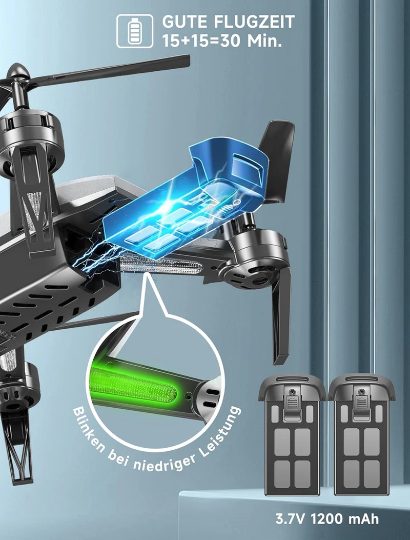 T6 Drohne Mit Kamera 1080P Hd, Wifi FPV Drone Für Anfänger, RC Quadcopter Mit 2