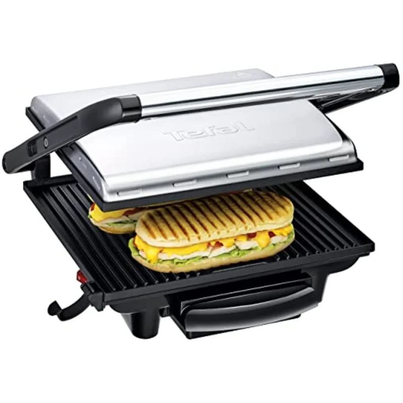 Tefal Kontaktgrill 2000W – Elektrogrill, Panini Grill & Sandwichmaker mit Antihaftbeschichtung