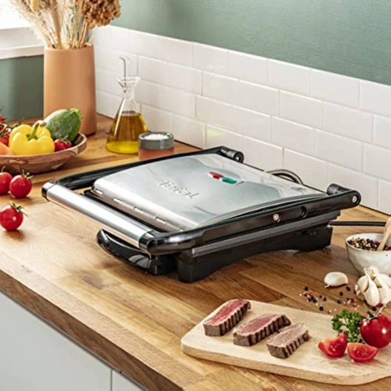 Tefal Kontaktgrill 2000W – Elektrogrill, Panini Grill & Sandwichmaker mit Antihaftbeschichtung