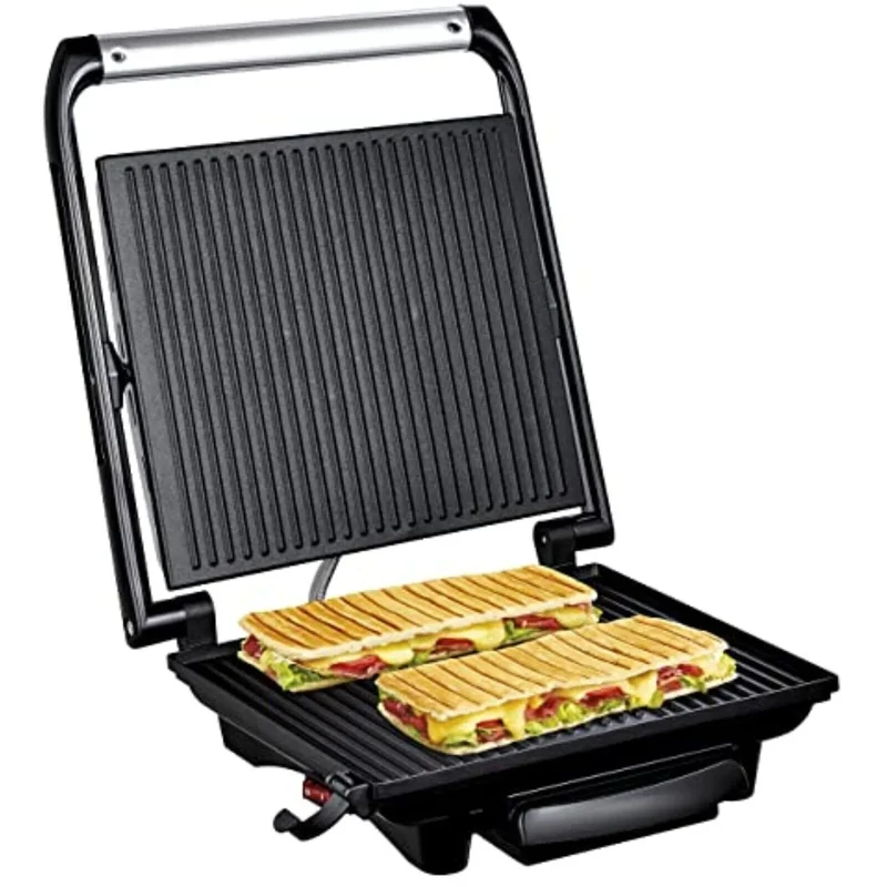 Tefal Kontaktgrill 2000W – Elektrogrill, Panini Grill & Sandwichmaker mit Antihaftbeschichtung