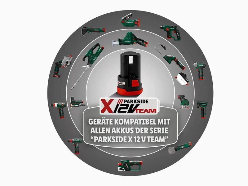 PARKSIDE X12V Team Akku 2Ah mit Schnell Ladegerät PLGK12A3 12V