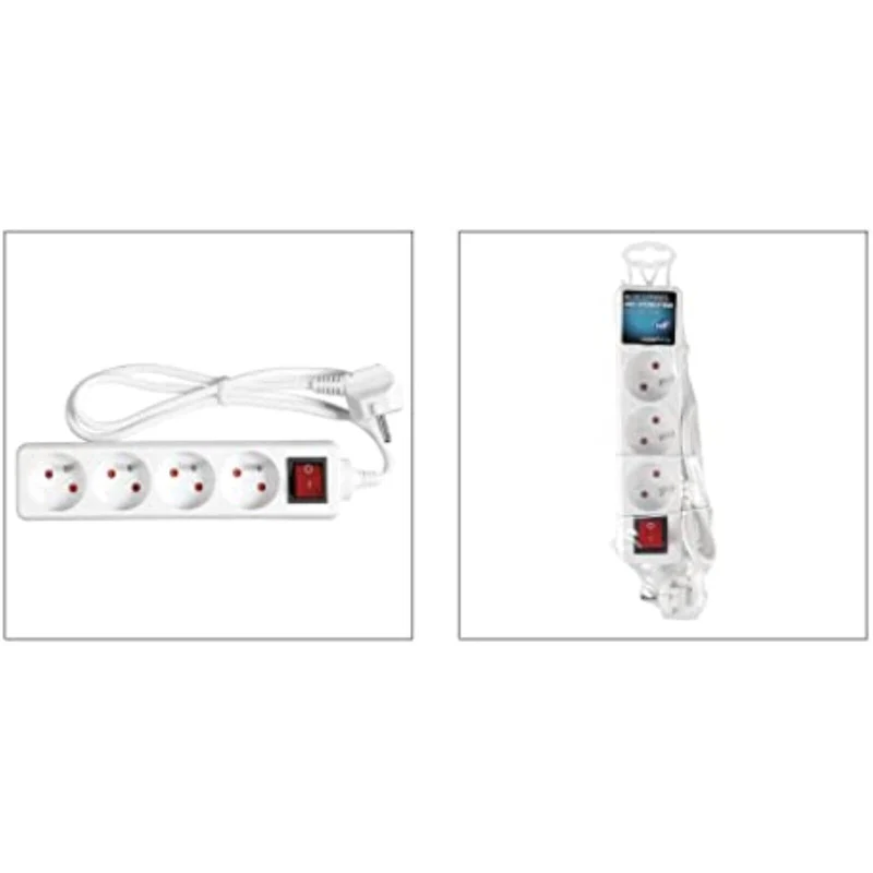 UNITEC 3-fach Steckdosenleiste mit Schalter – 1,4m Kabel, 3680W, IP20, Weiß