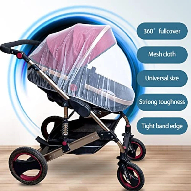2x Universal Moskitonetz für Kinderwagen Buggy Insektenschutz Mückennetz Fliegen X001qcae4v