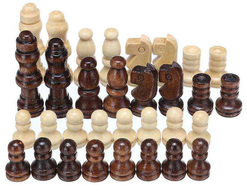 3-in-1 Schachspiel aus Holz mit Dame und Backgammon – Klappbares Familienspiel & Reisespiel 29,5 x 29,5 cm