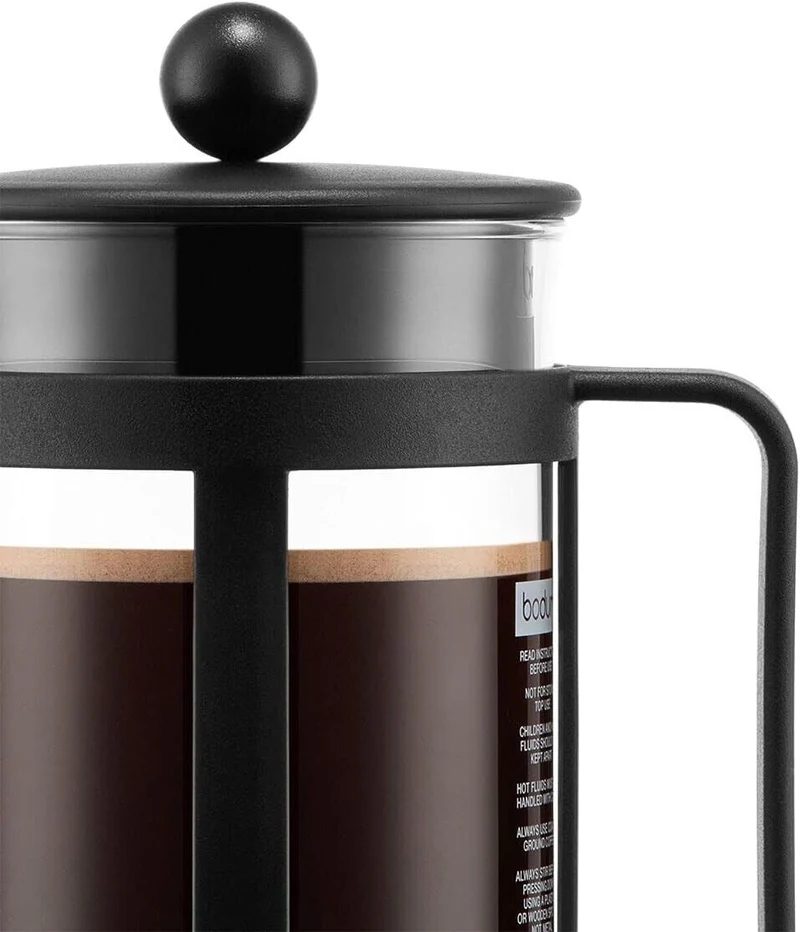 Bodum Kenya Kaffeebereiter 350ml – French Press für 3 Tassen aus Borosilikatglas & Edelstahl