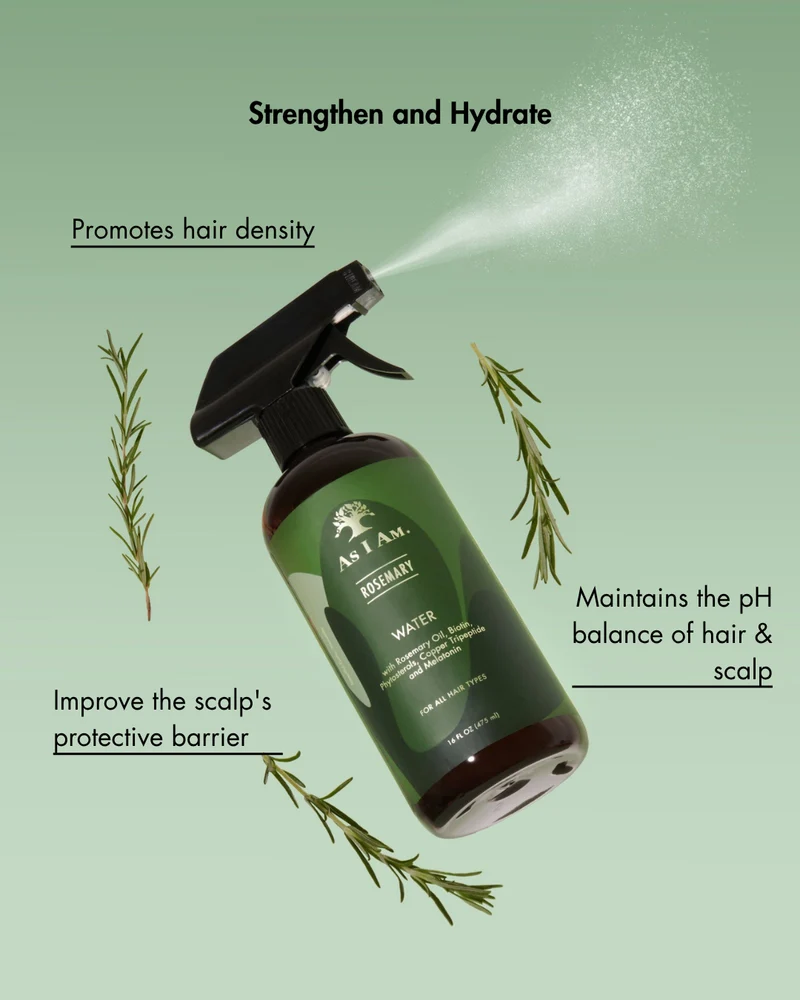 As i am rosemary water