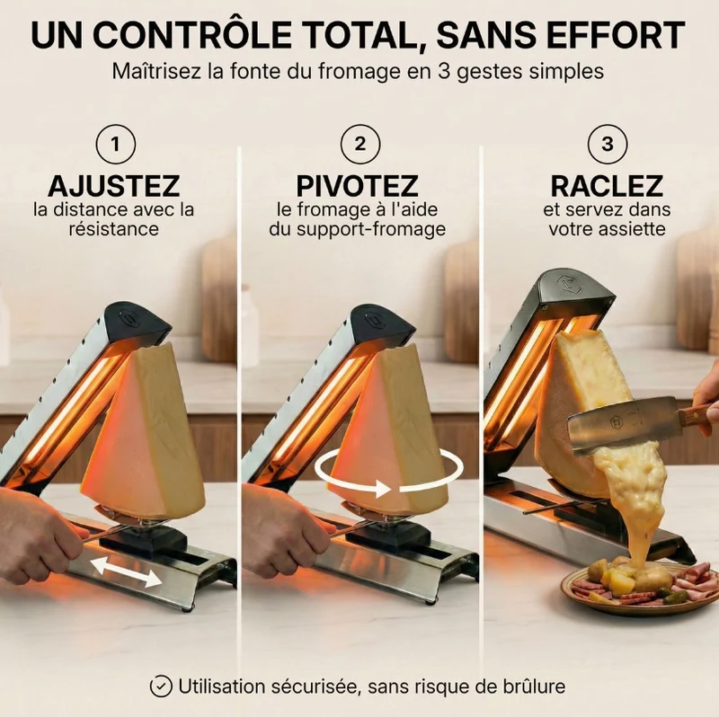 Appareil à raclette traditionnel Compact-Pro Louis Tellier