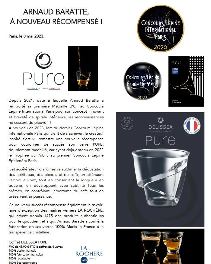 Pure - Coffret 4 Verres DELISSEA 10cl, Élégance et Design