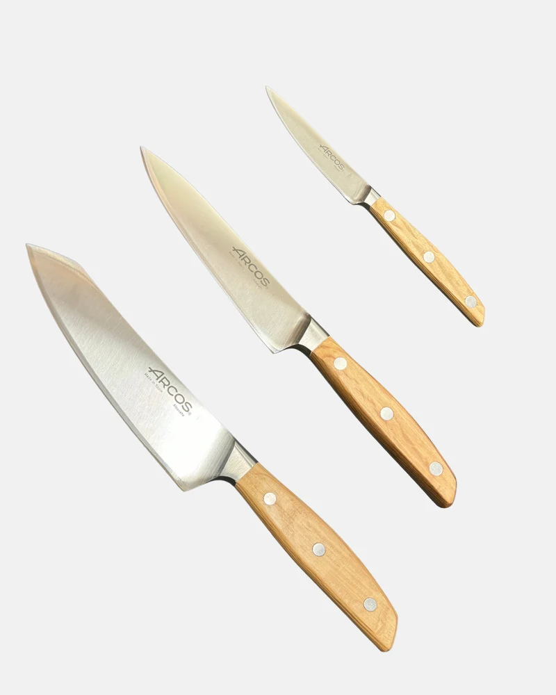 Couteaux Forgés Manhattan Chêne Clair - Coffret Arcos