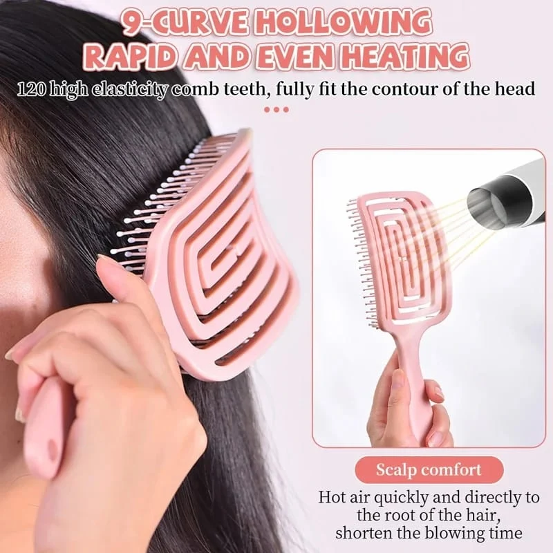 Maze detangling brush
