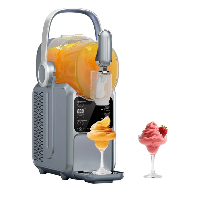 Slushie Maker Machine, 101oz Ice Cream Machine for Home with Portable Handle, Real-time Temp Display, 5 Preset Modes for Slushie, Margaritas, Frappés, Milkshake, and Juice | HS3L