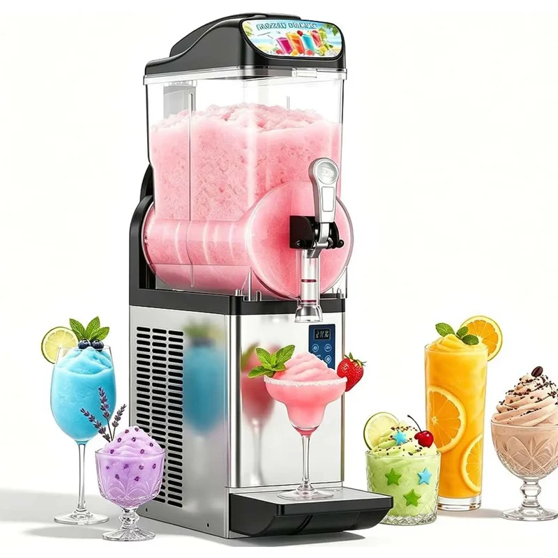 GSEICE 4.8 Gal Commercial Slushy Machine, 18L Single Tank Frozen Drink Maker for Party, Restaurants, Cafe, Bars | RLZ18*1