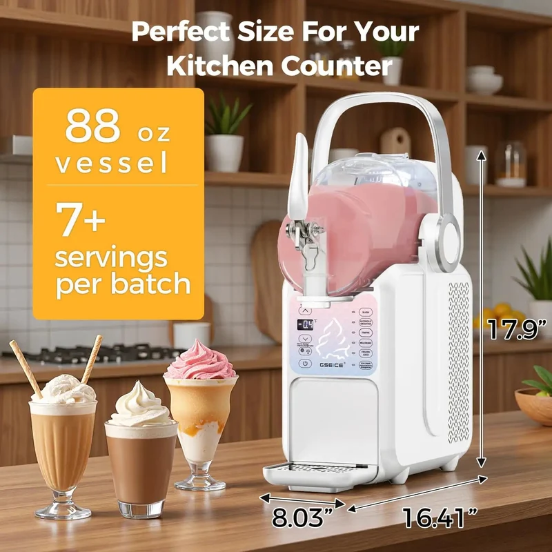 3L Ice Cream & Slushy Maker with Handle, Precise Cooling & Quick Frozen Drink Machine | HSC3L