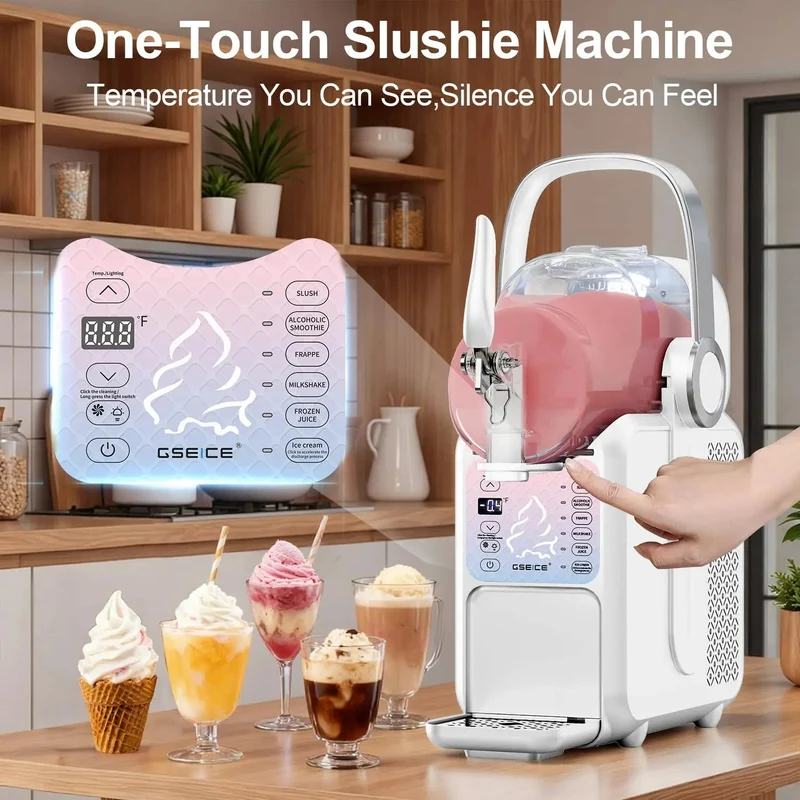 3L Ice Cream & Slushy Maker with Handle, Precise Cooling & Quick Frozen Drink Machine | HSC3L