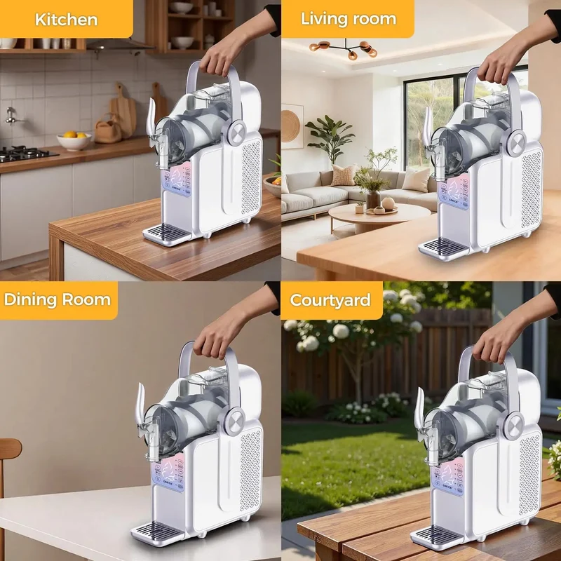 3L Ice Cream & Slushy Maker with Handle, Precise Cooling & Quick Frozen Drink Machine | HSC3L