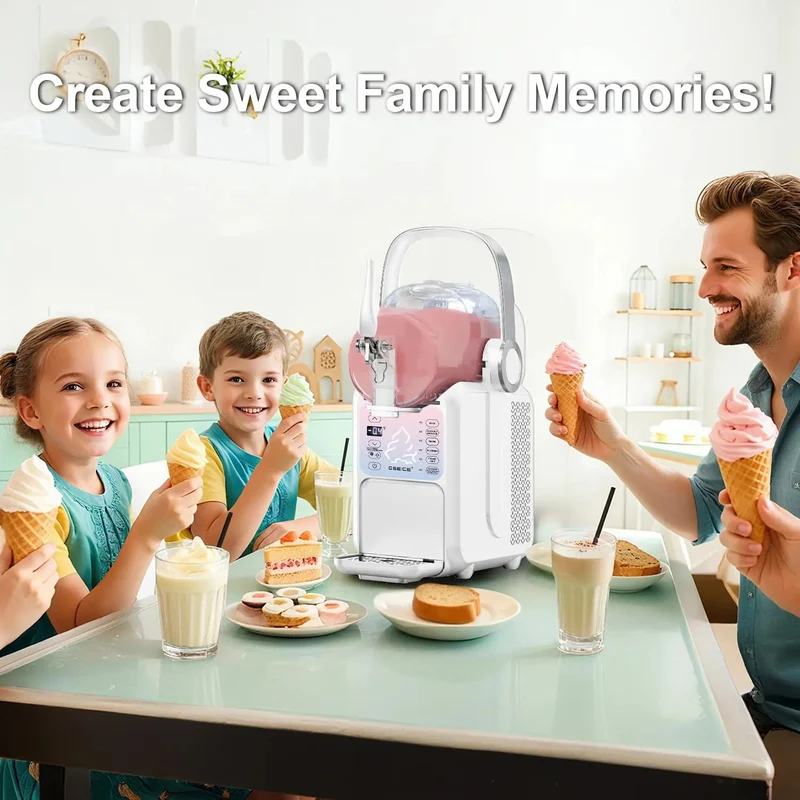 3L Ice Cream & Slushy Maker with Handle, Precise Cooling & Quick Frozen Drink Machine | HSC3L
