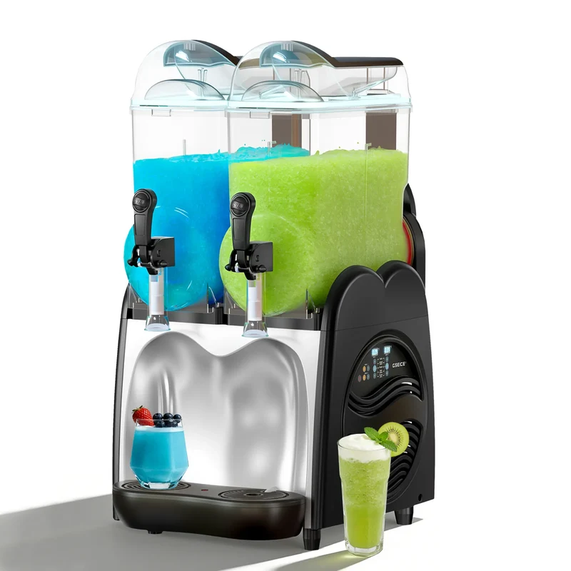 GSEICE 2-Tank 9.5 Gal Slushy Machine for Restaurants, Bar, Café & Party, 120V/60Hz | RLC18*2