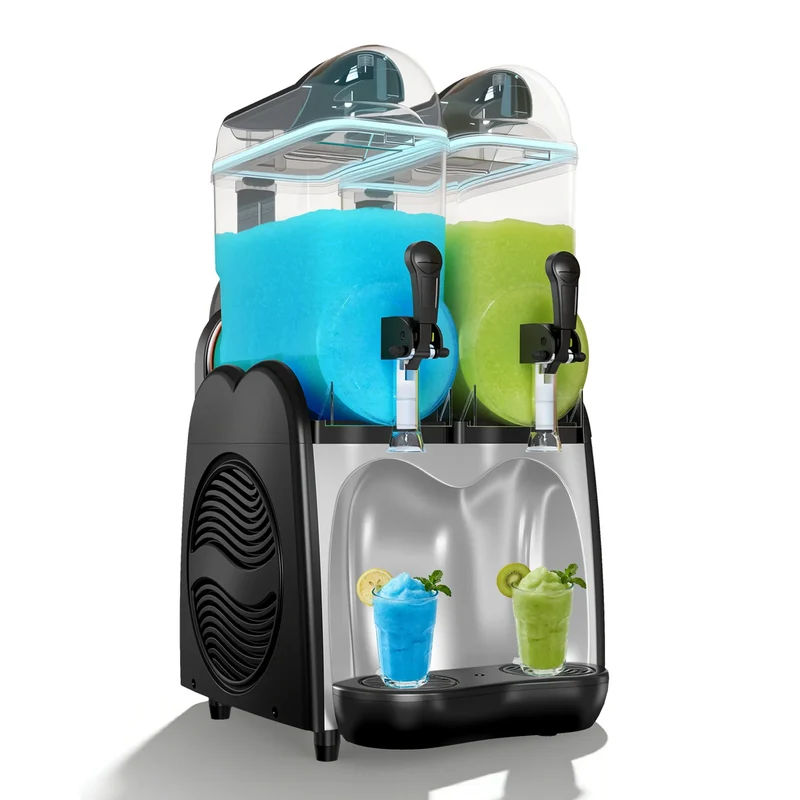 GSEICE 2-Tank 9.5 Gal Slushy Machine for Restaurants, Bar, Café & Party, 120V/60Hz | RLC18*2