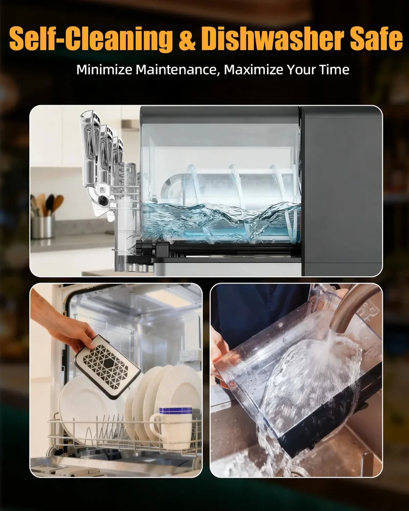 5-in-1 Commercial Slushy Machine, 3x1.05Gal Margarita Machine for Slush, Cocktails, Frappe, Milkshake, Juice