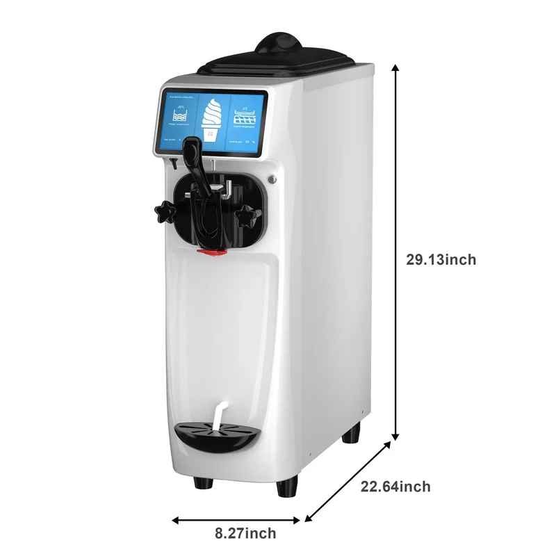 GSEICE 1200W Countertop Ice Cream Maker Machine for Kitchens and Shops, Affordable Ice Cream Maker Machine with Quick Cooling and High Performance | ST16RELW