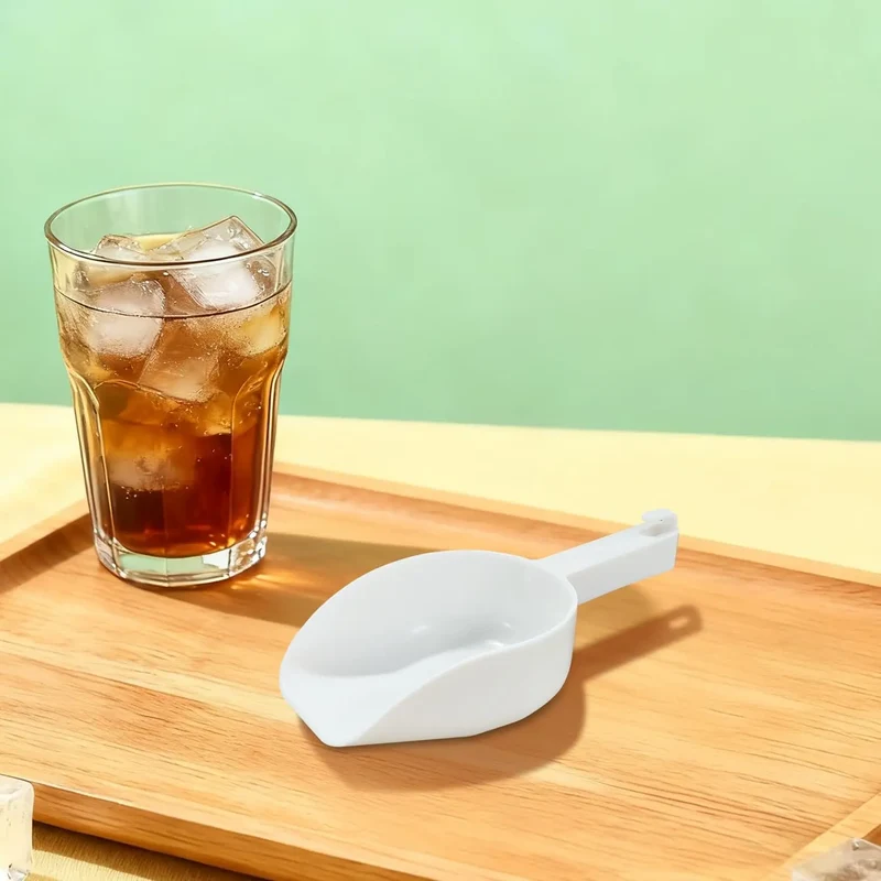 Mini Ice Cube Scoop 6 OZ, Super Durable, Food Grade PP ice Scooper, Small ice scoops for Ice Maker Machine Popcorn Coffee Beans Flour