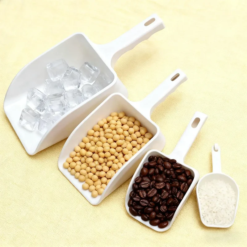 Mini Ice Cube Scoop 6 OZ, Super Durable, Food Grade PP ice Scooper, Small ice scoops for Ice Maker Machine Popcorn Coffee Beans Flour