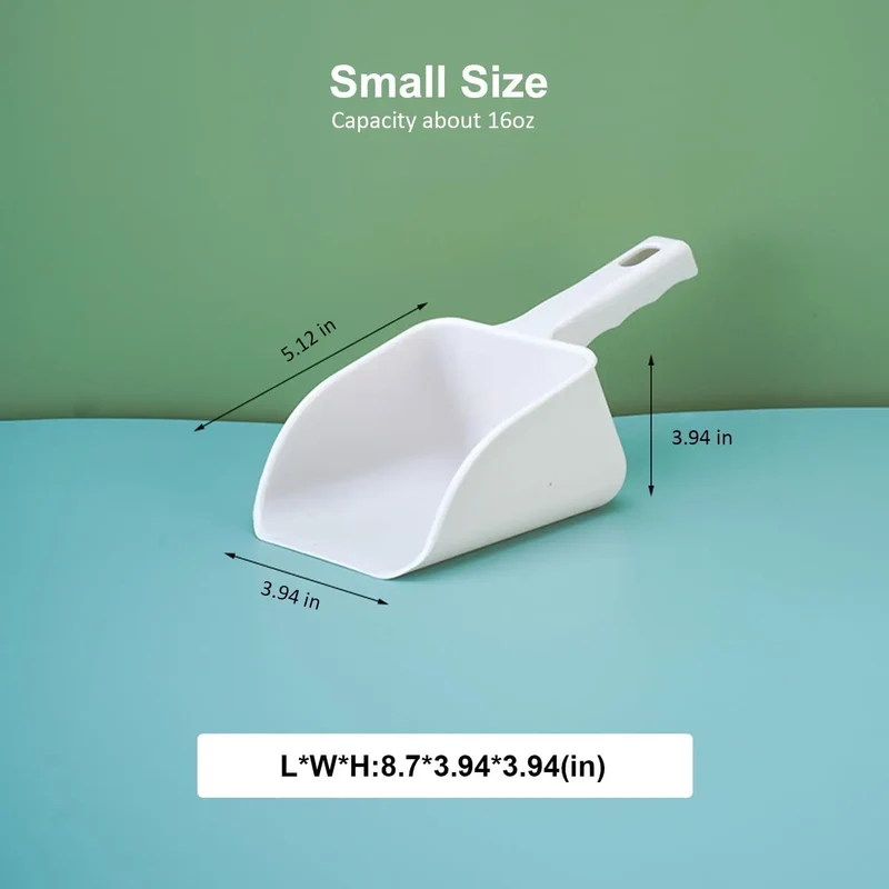 Best Ice Scoop 16 OZ, Super Durable, Food Grade PP ice Scooper, Small Kitchen Scoops for Ice Maker Machine