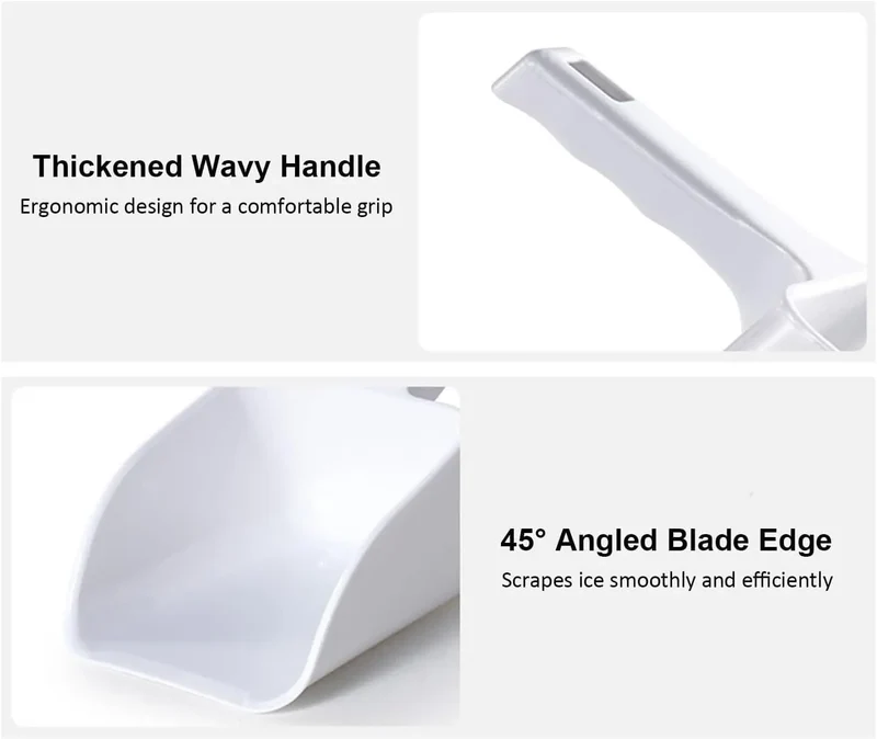 Best Ice Scoop 16 OZ, Super Durable, Food Grade PP ice Scooper, Small Kitchen Scoops for Ice Maker Machine