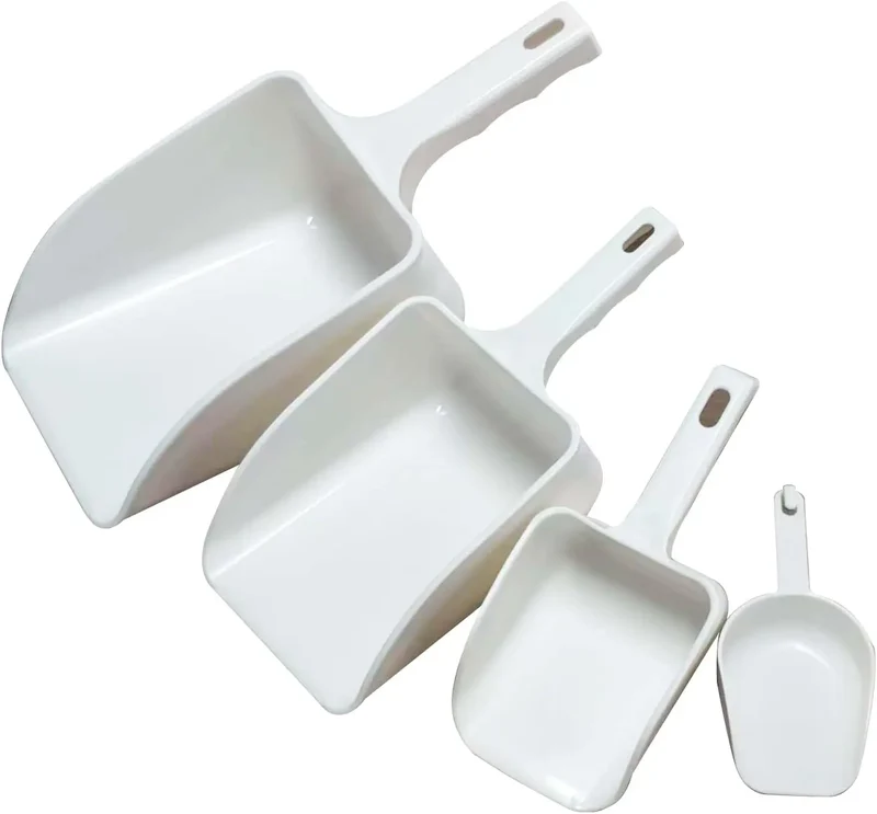 Ice Scoop Set of 4, Includes 6oz,16oz,48oz,80oz, Super Durable, Food Grade PP ice Scooper