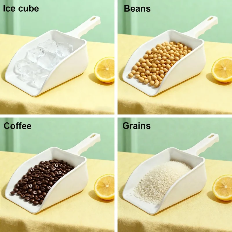 Ice Scoop Set of 4, Includes 6oz,16oz,48oz,80oz, Super Durable, Food Grade PP ice Scooper