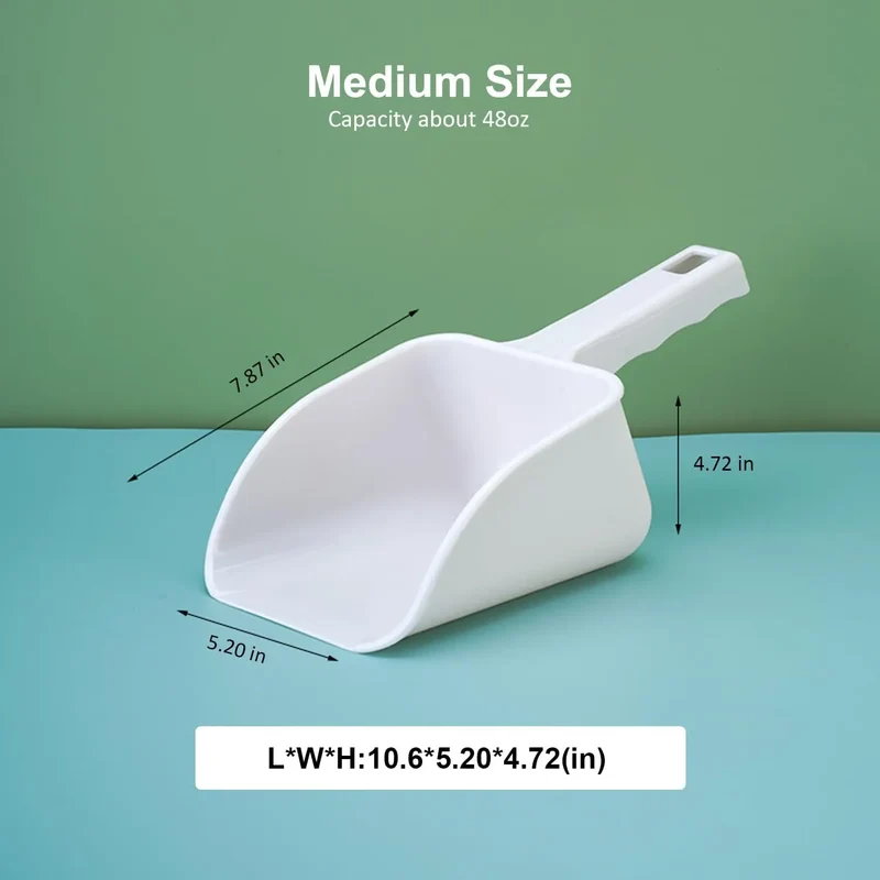 Ice Scoop Set of 4, Includes 6oz,16oz,48oz,80oz, Super Durable, Food Grade PP ice Scooper