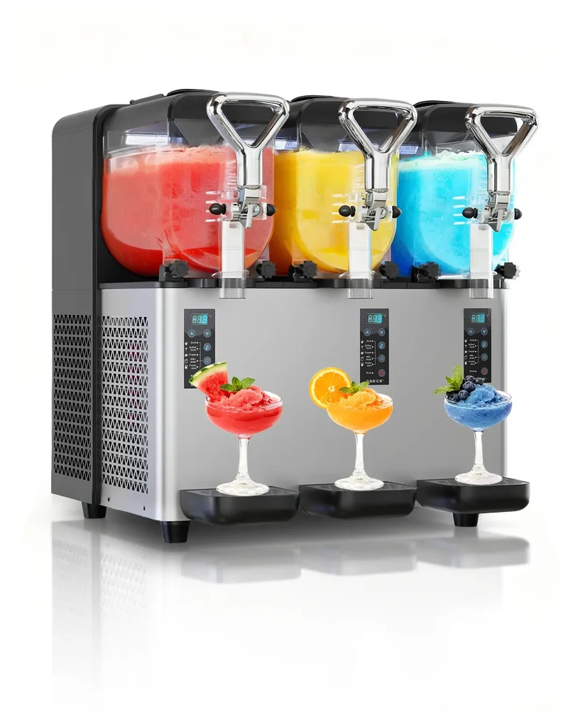 GSEICE RLZ4*2 /RLZ4*3 Best Home slushy maker, slushy maker for Home and Business, 500W High Power Ice-Free Margarita Slushy Machine for Parties