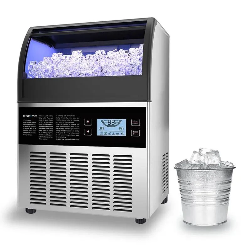 GSEICE ETL SY120 110V Commercial Ice Maker Machine 120LBS/24H, Ice Machine Built for Reliable Daily Ice Production